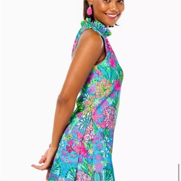 Lilly Pulitzer Adalina Romper Seabreeze Blue Walking On Sunshine NWT - Picture 6 of 16